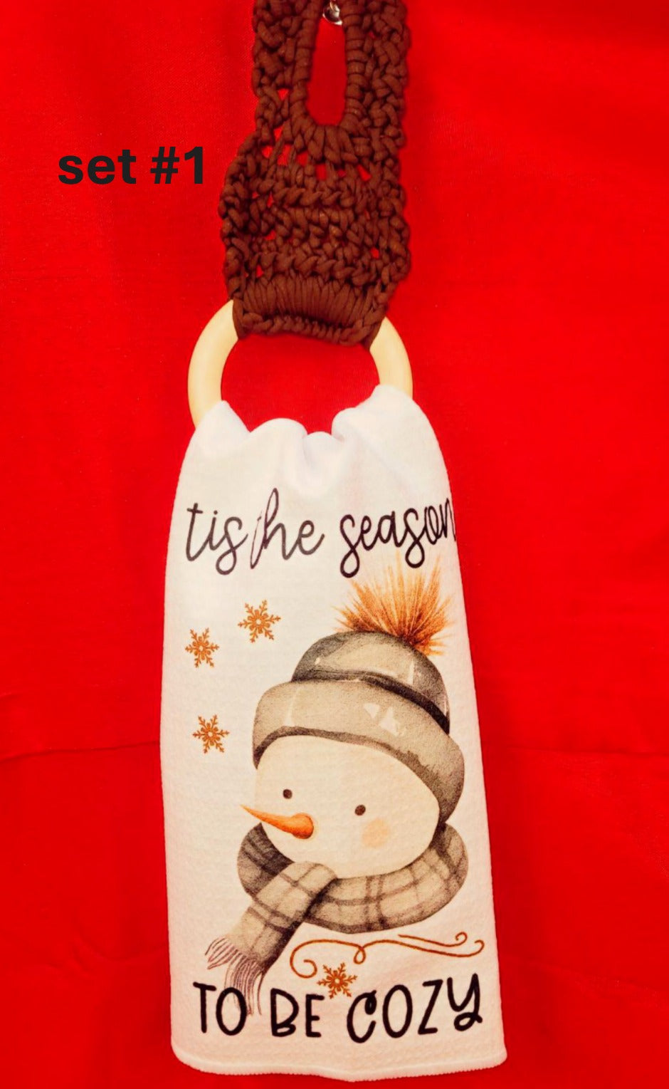 Crocheted Towel holder set #1