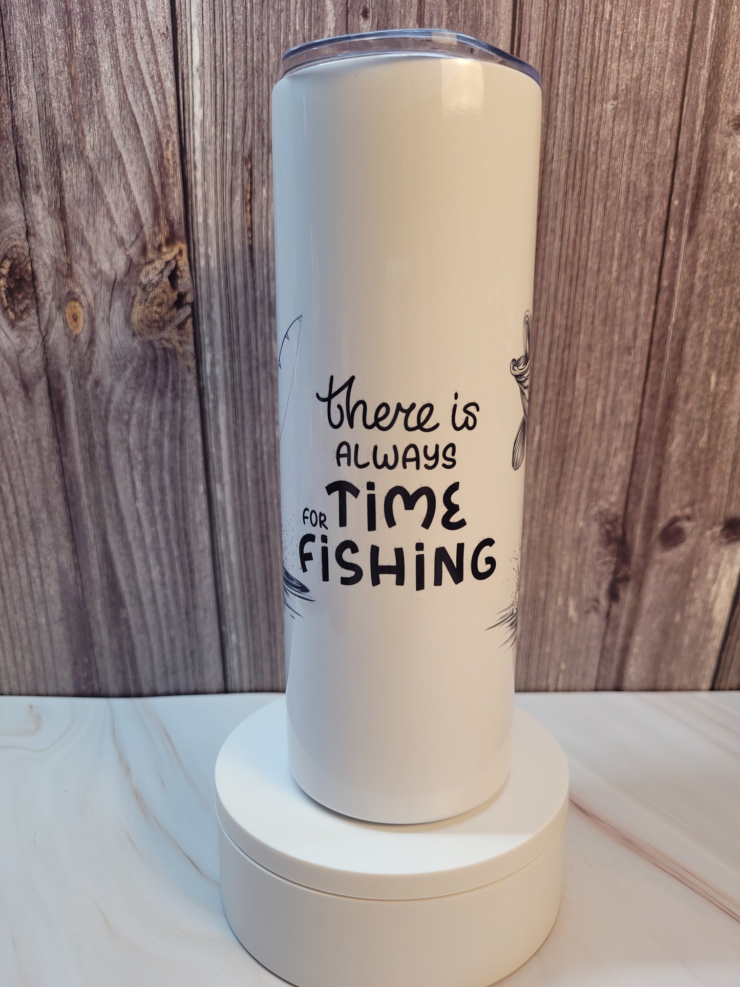 Time to fish insulated 20 oz. steel tumbler