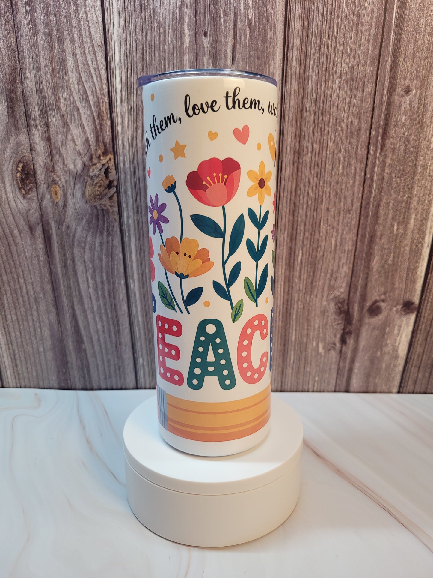 Teacher insulated 20 oz. steel tumbler