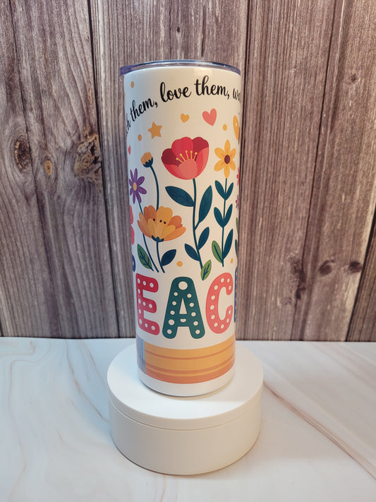 Teacher insulated 20 oz. steel tumbler