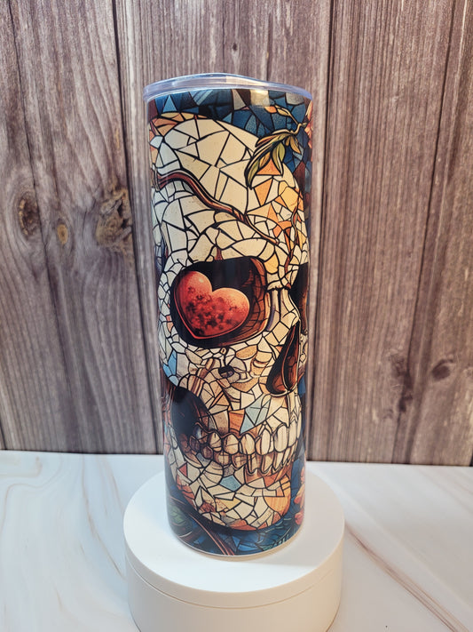 Skull insulated 20 oz. steel tumbler