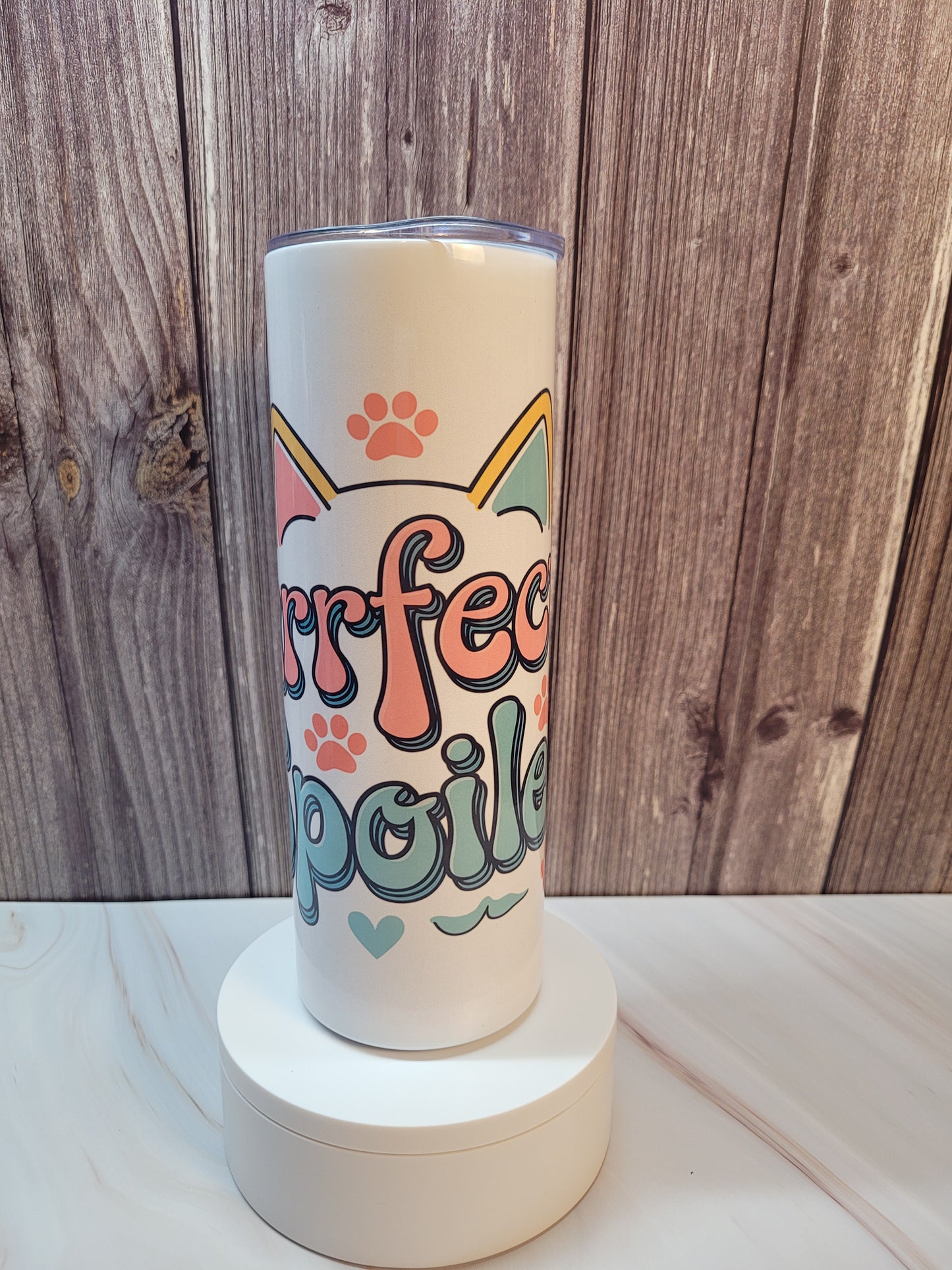 Purrfectly Spoiled insulated 20 oz. steel