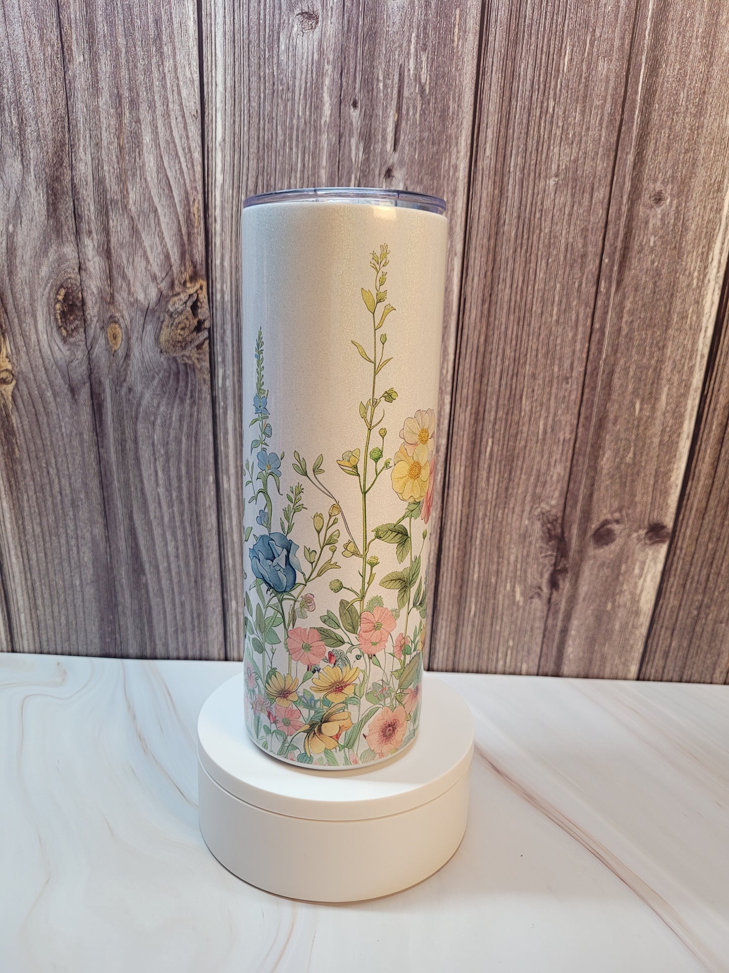 Floral insulated 20 oz. steel tumbler