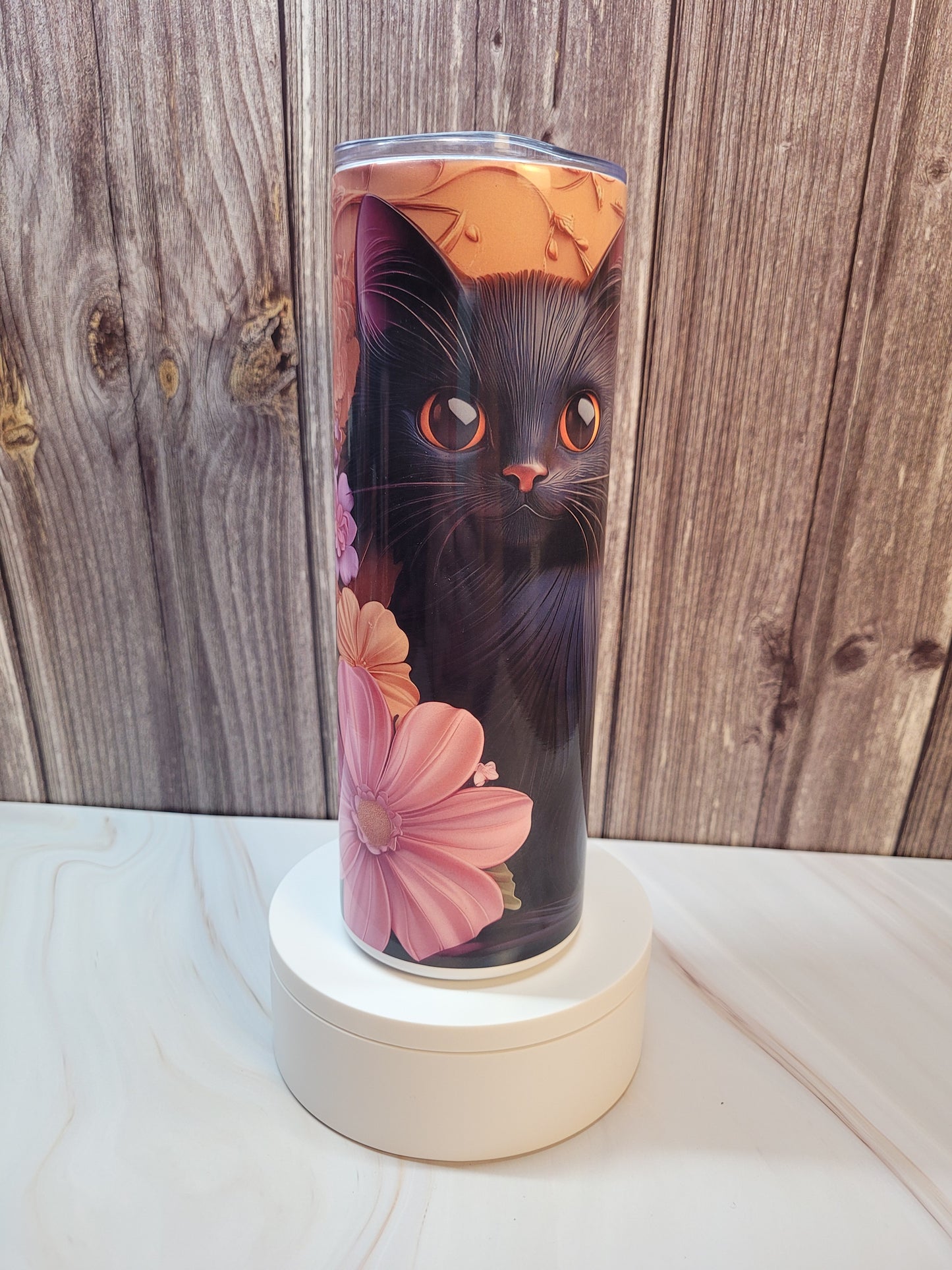 Black kitten insulated 20 oz. steel