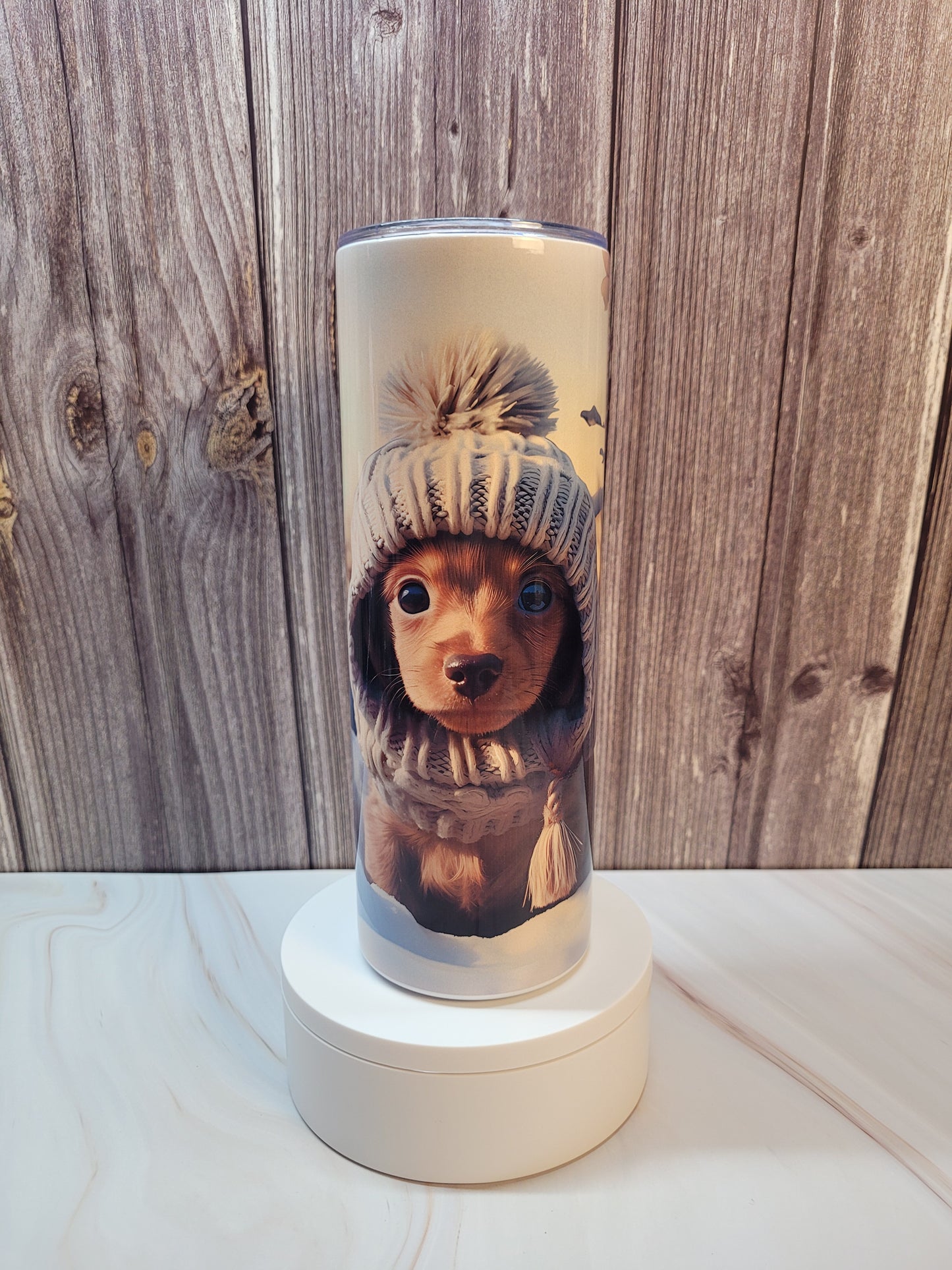 Dachshund puppy insulated 20 oz. steel