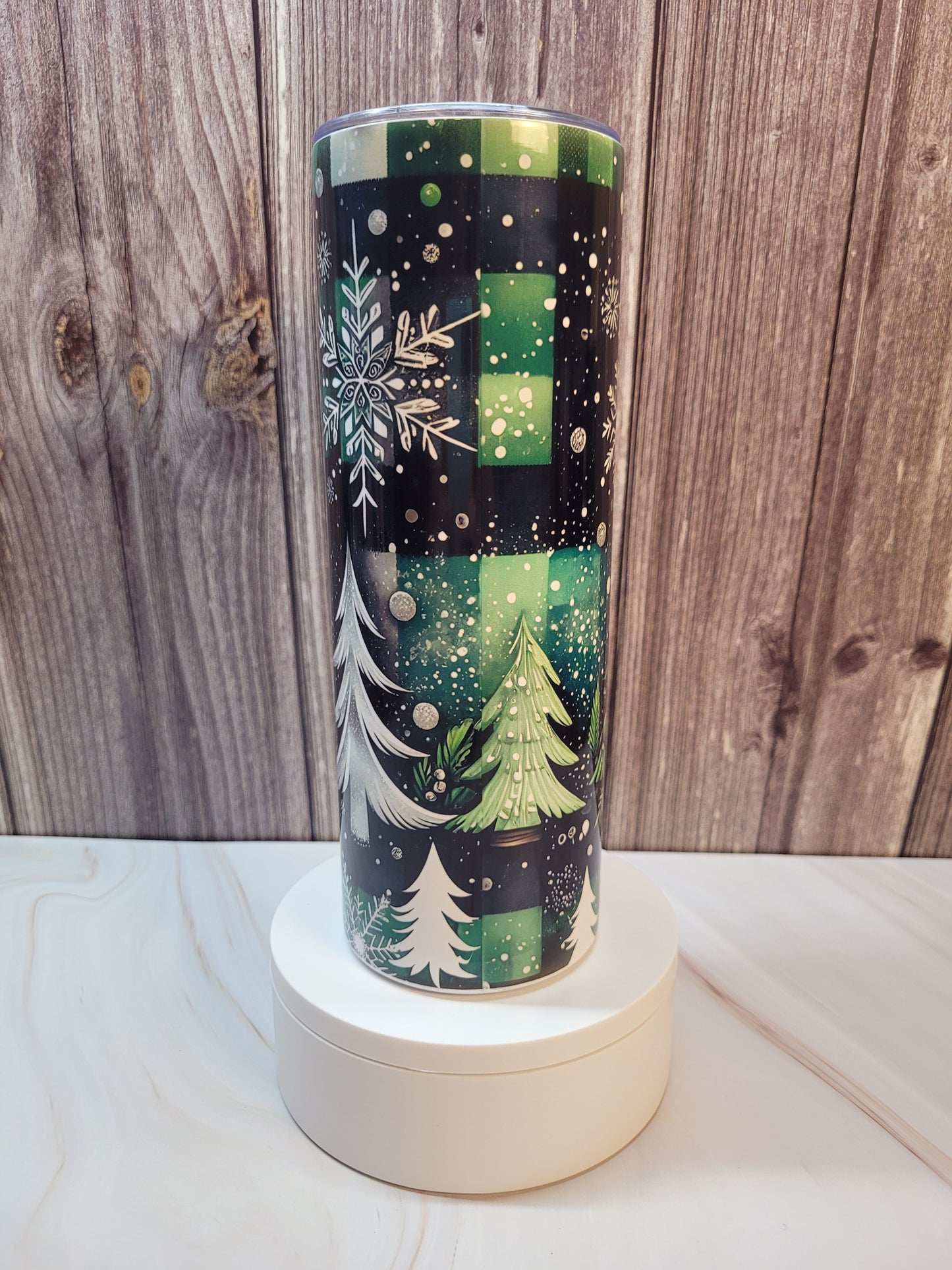 Green Christmas trees insulated 20 oz. steel