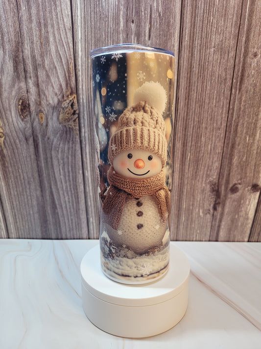 Snowmen insulated 20 oz. steel tumbler