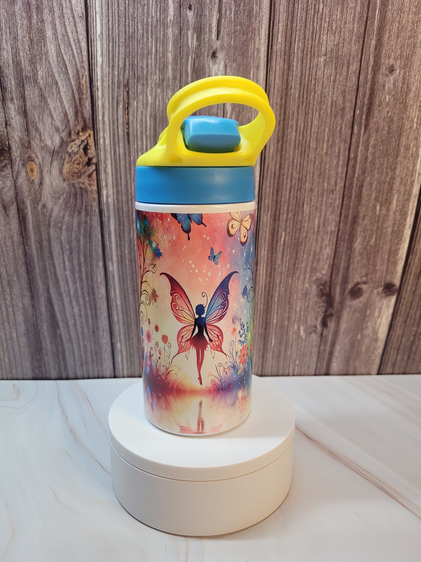 Fairy insulated 12 oz. steel flip top tumbler