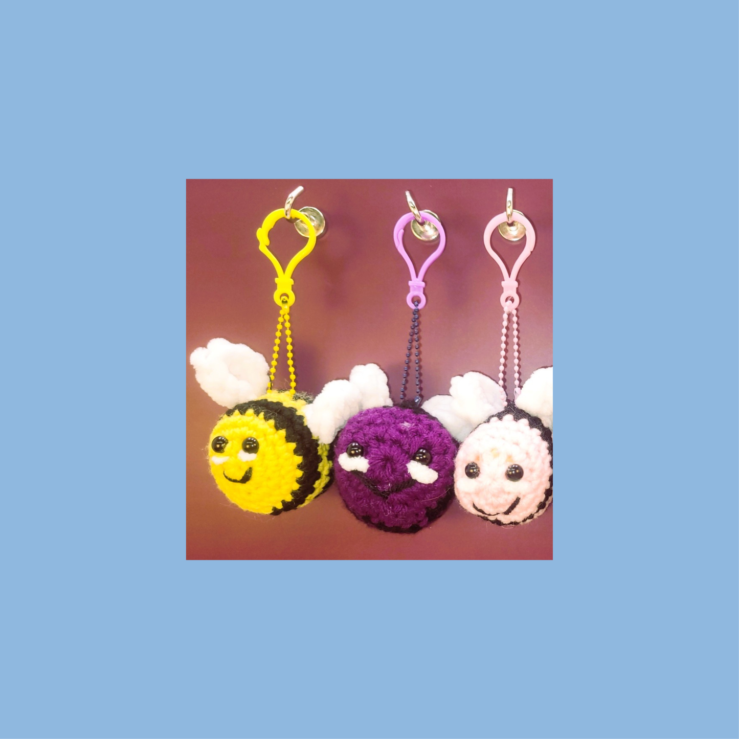 Mini Buzz Bee Keychains