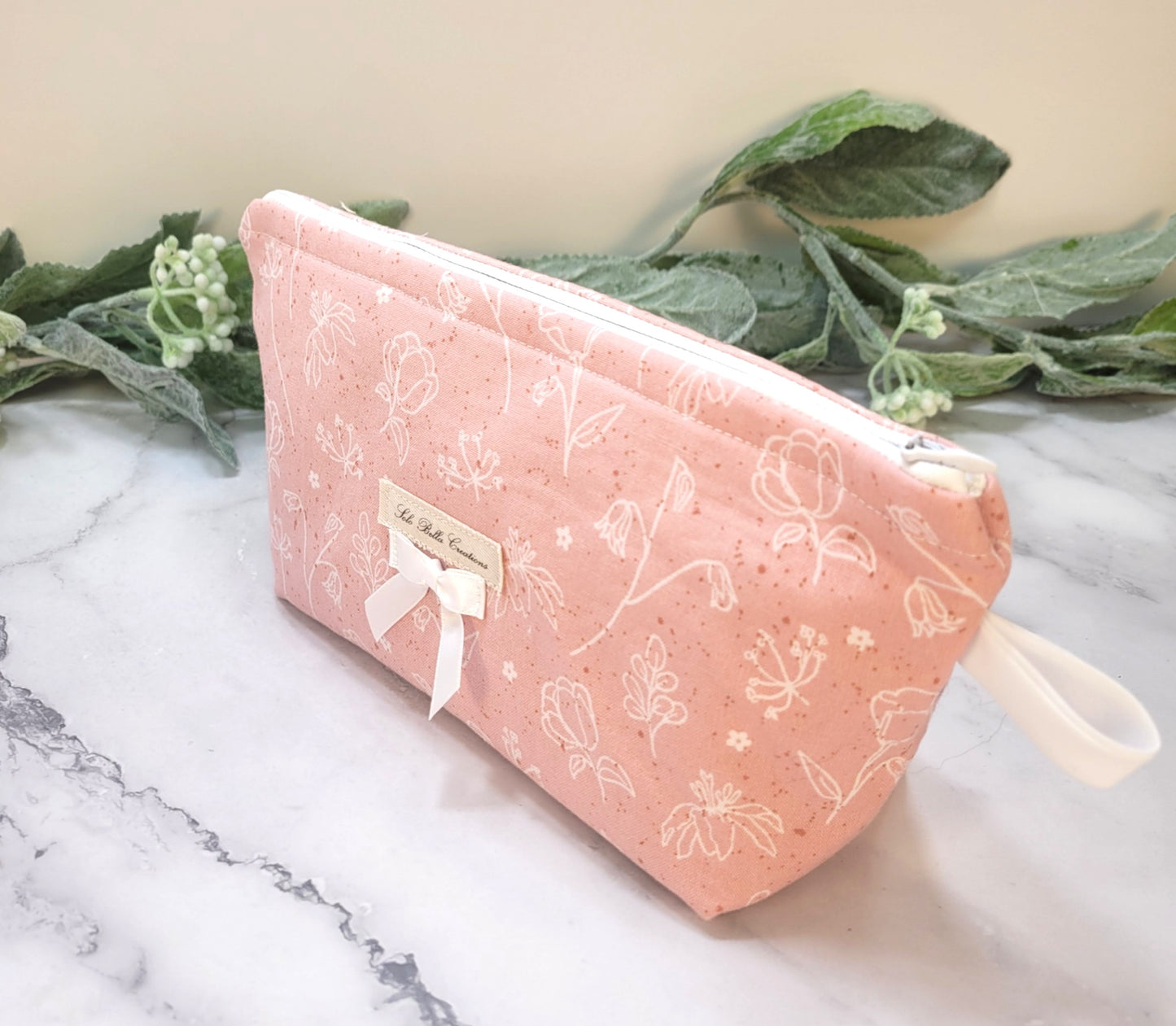 Petite Petals makeup pouch, travel must-haves, cosmetic bag