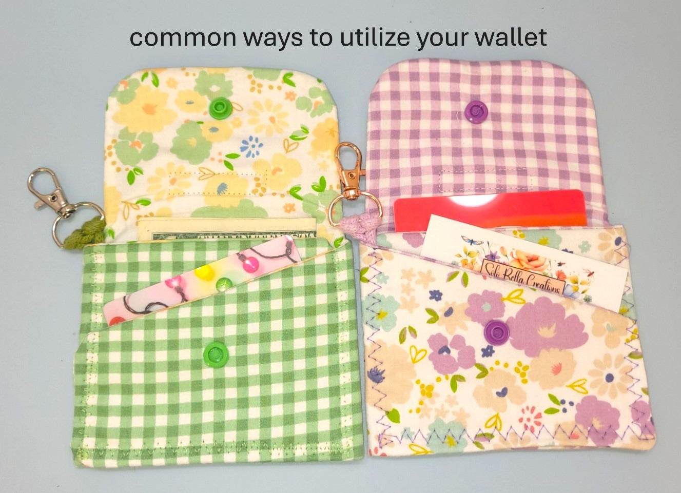 Tri-Fold wallet, wristlet combo