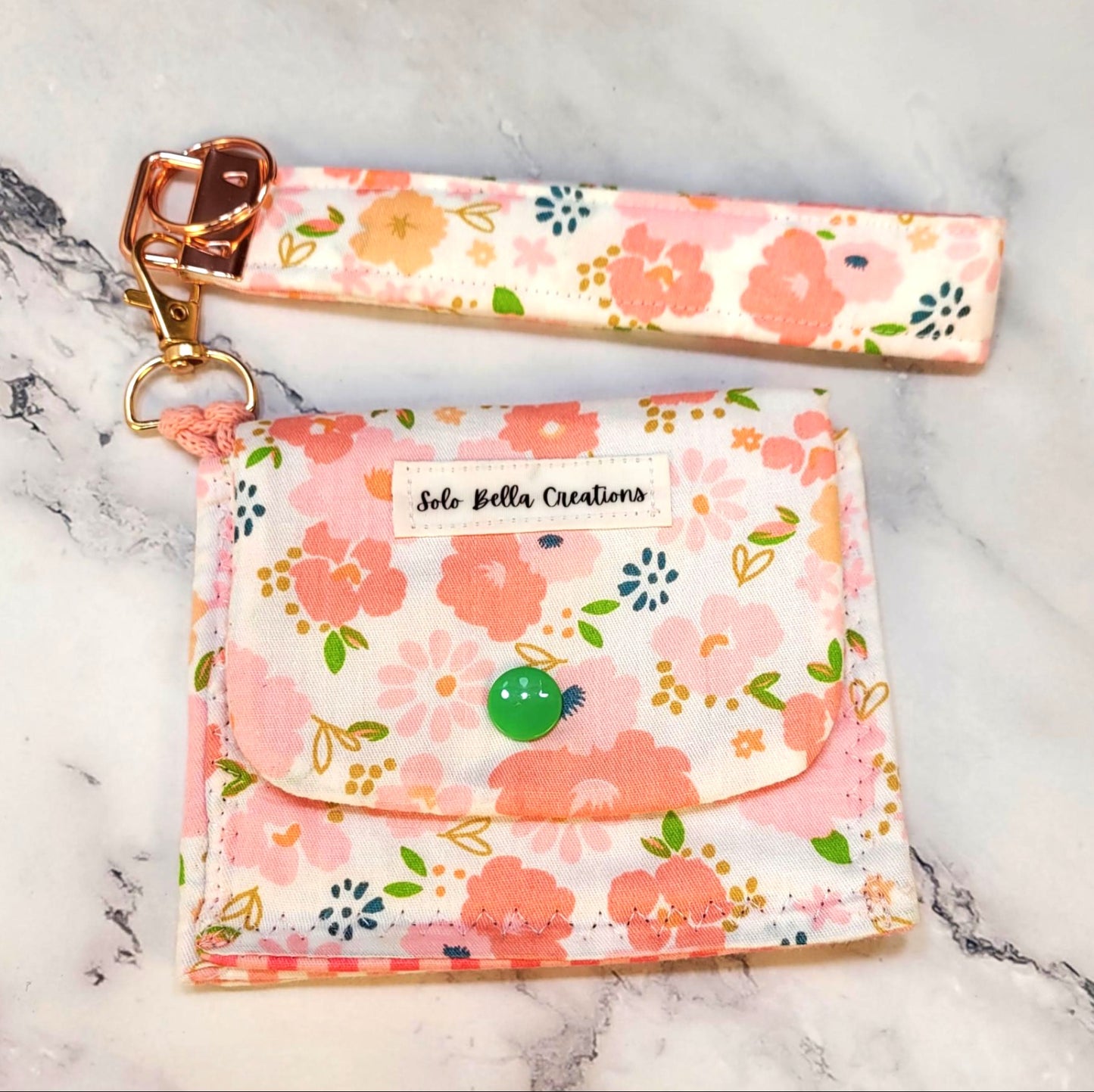 Tri-Fold wallet, wristlet combo
