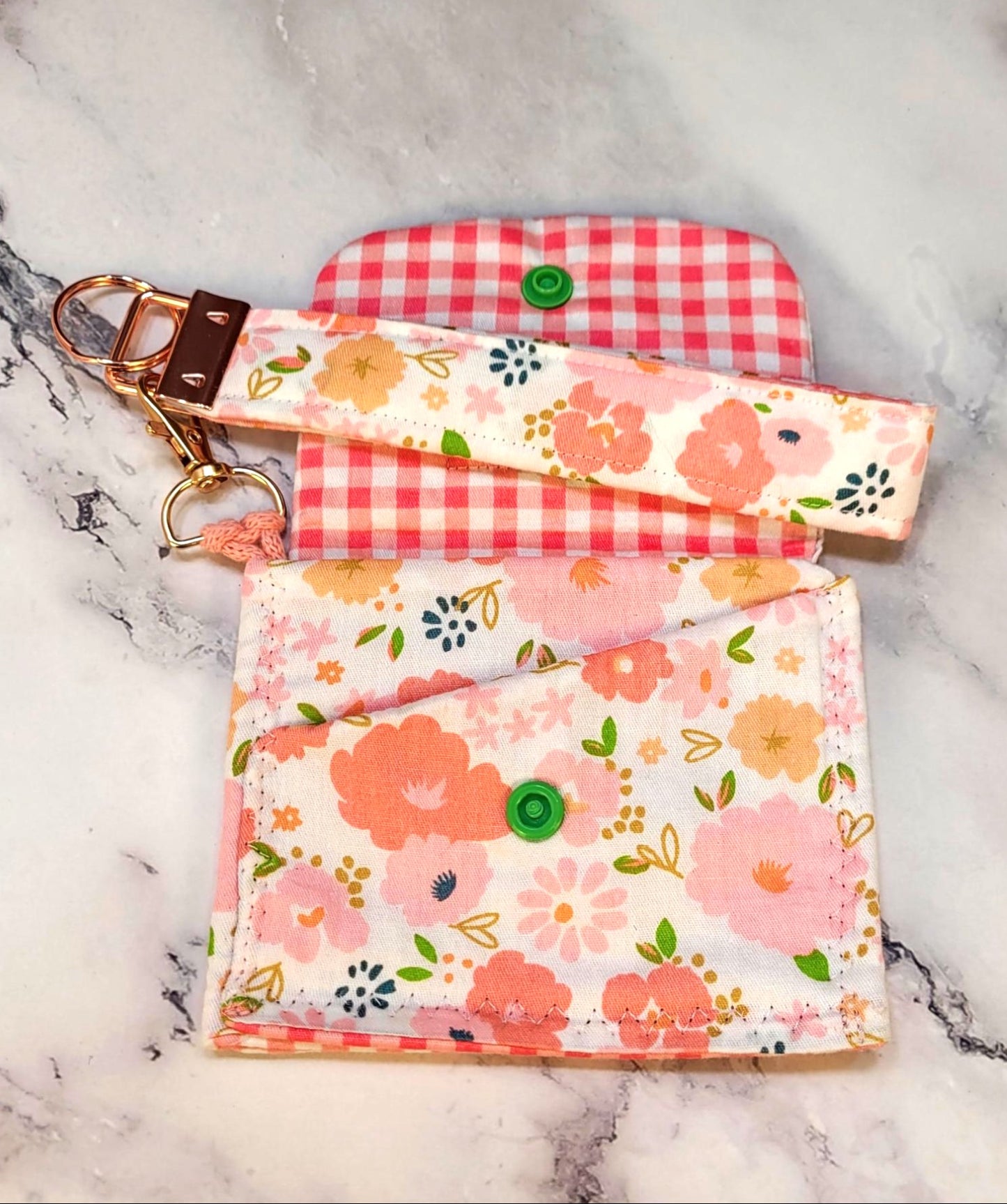 Tri-Fold wallet, wristlet combo