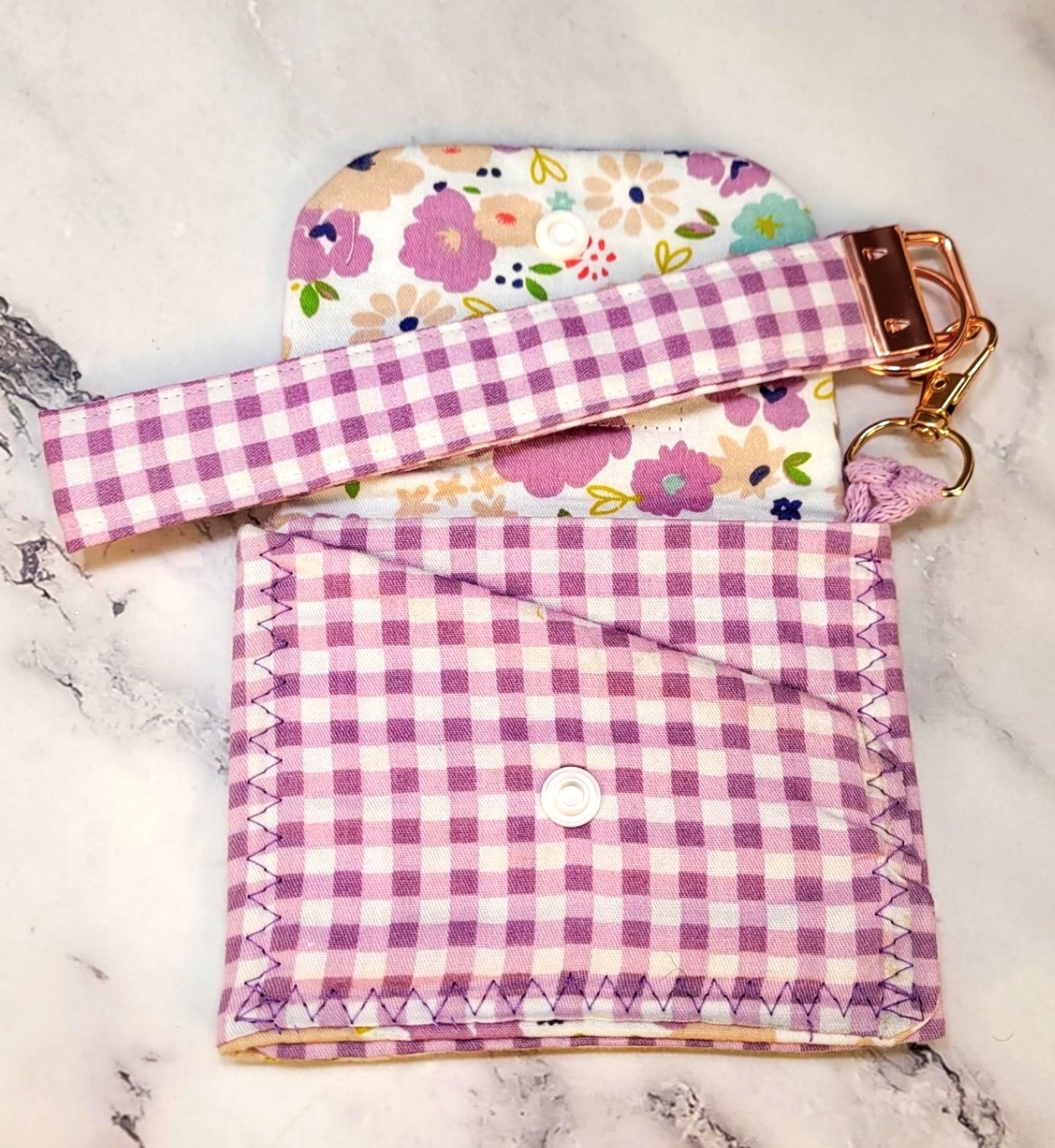 Tri-Fold wallet, wristlet combo