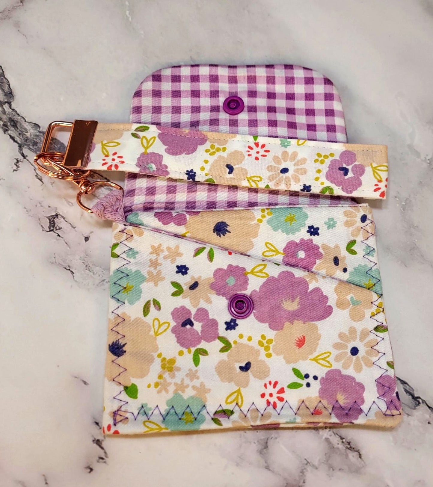 Tri-Fold wallet, wristlet combo