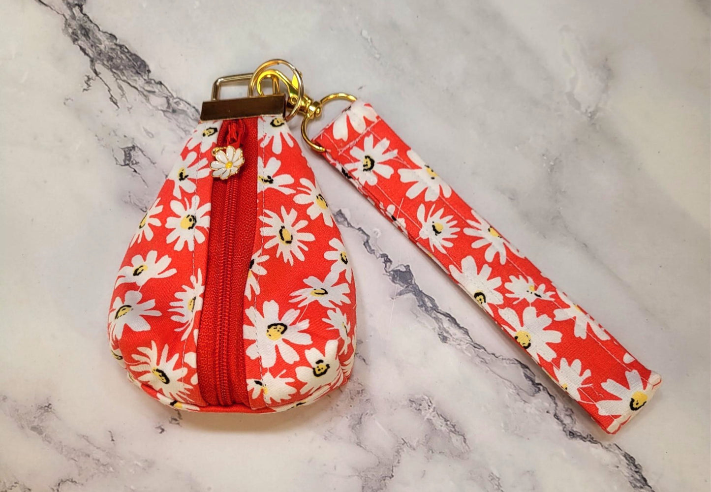 Key Chain zipper pouch, wristlet combo