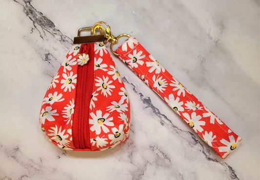 Key Chain zipper pouch, wristlet combo