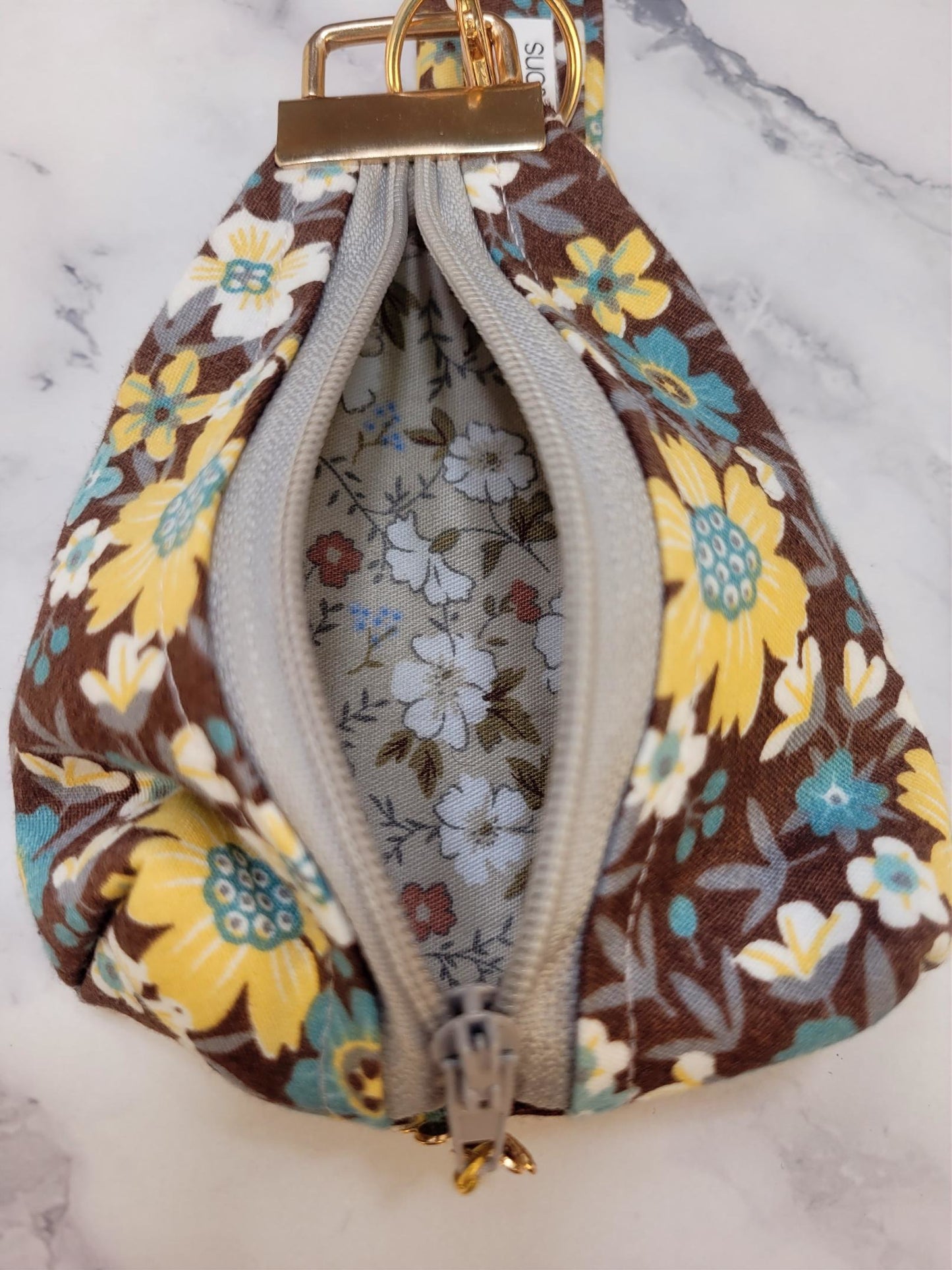 Key Chain zipper pouch, wristlet combo