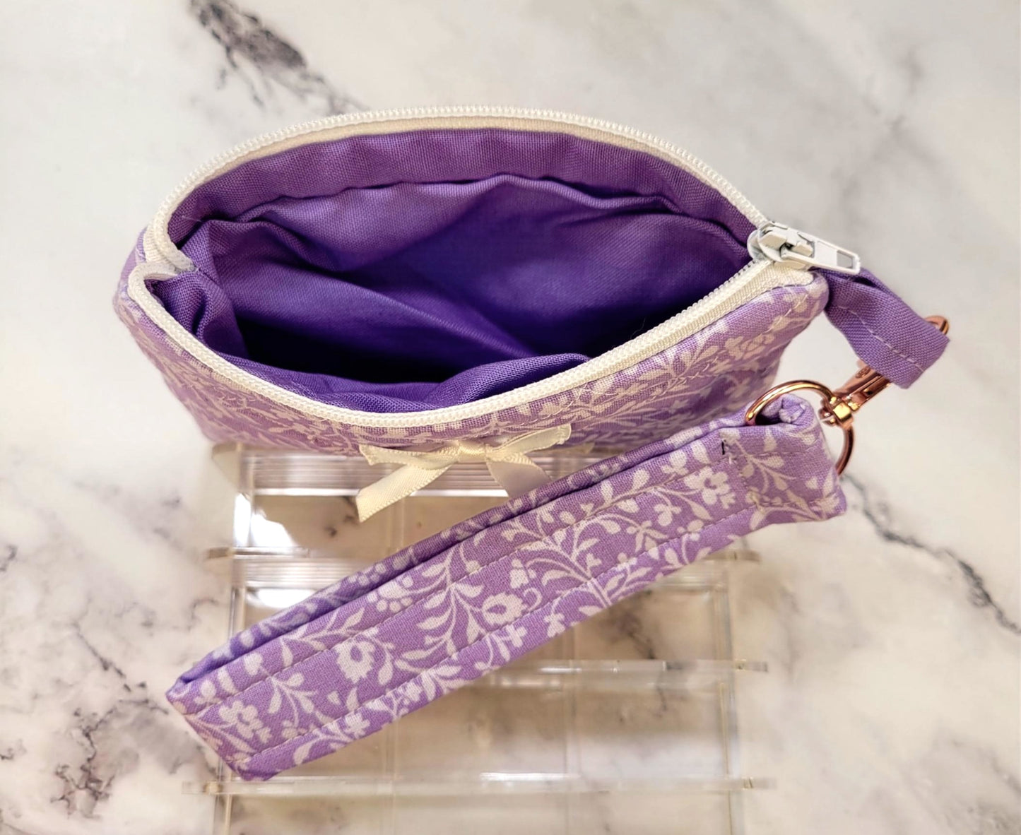 Quilted Zipper Wallets/Wristlet combo