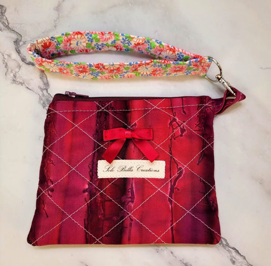 Quilted Zipper Wallets/Wristlet combo
