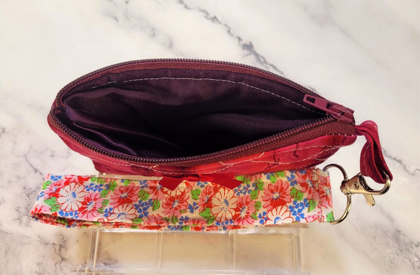 Quilted Zipper Wallets/Wristlet combo