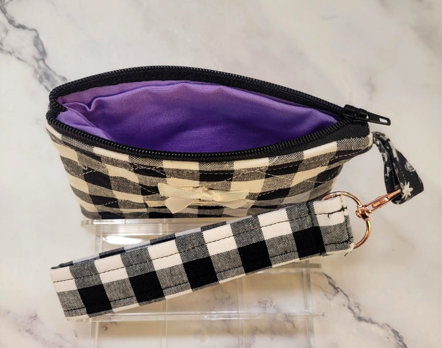 Quilted Zipper Wallets/Wristlet combo