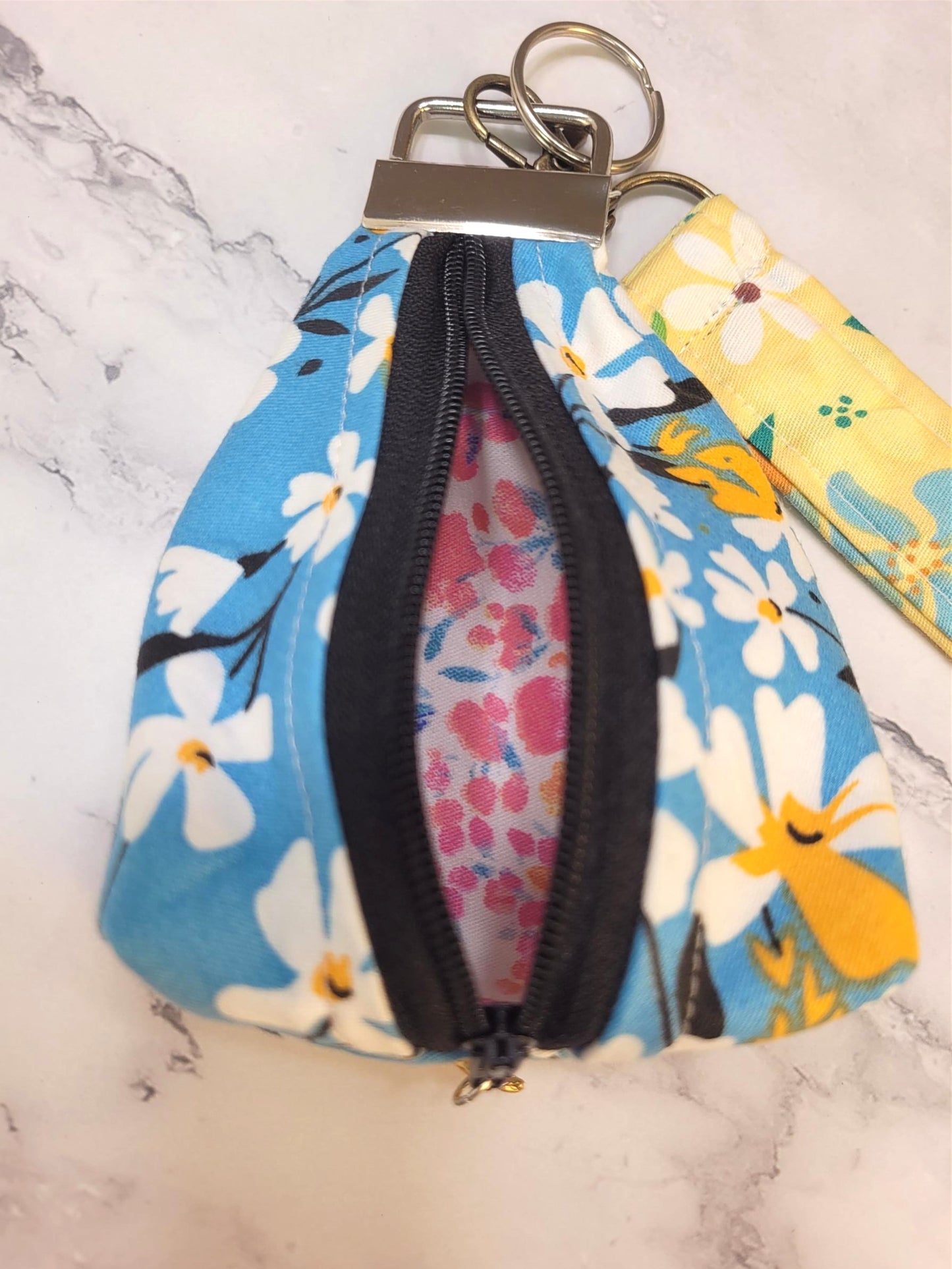 Key Chain zipper pouch, wristlet combo