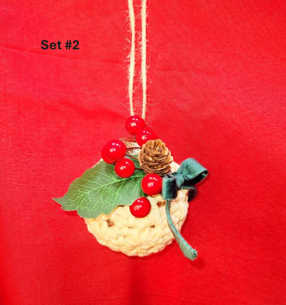 Crocheted Holiday Bulbs, set #2