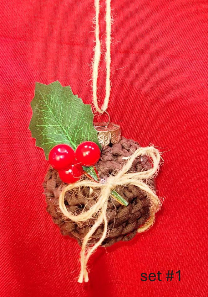 Crocheted Holiday Bulbs, set #1