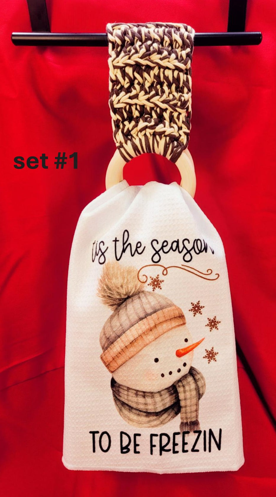 Crocheted Towel holder set #1