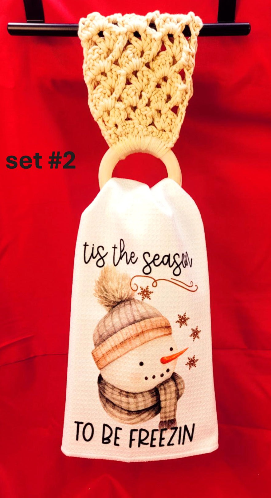 Crocheted Towel holder set #2