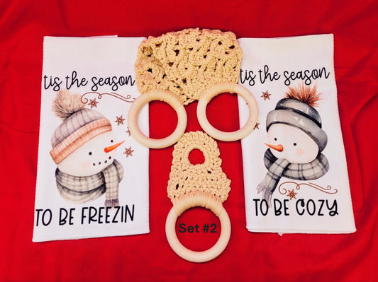 Crocheted Towel holder set #2