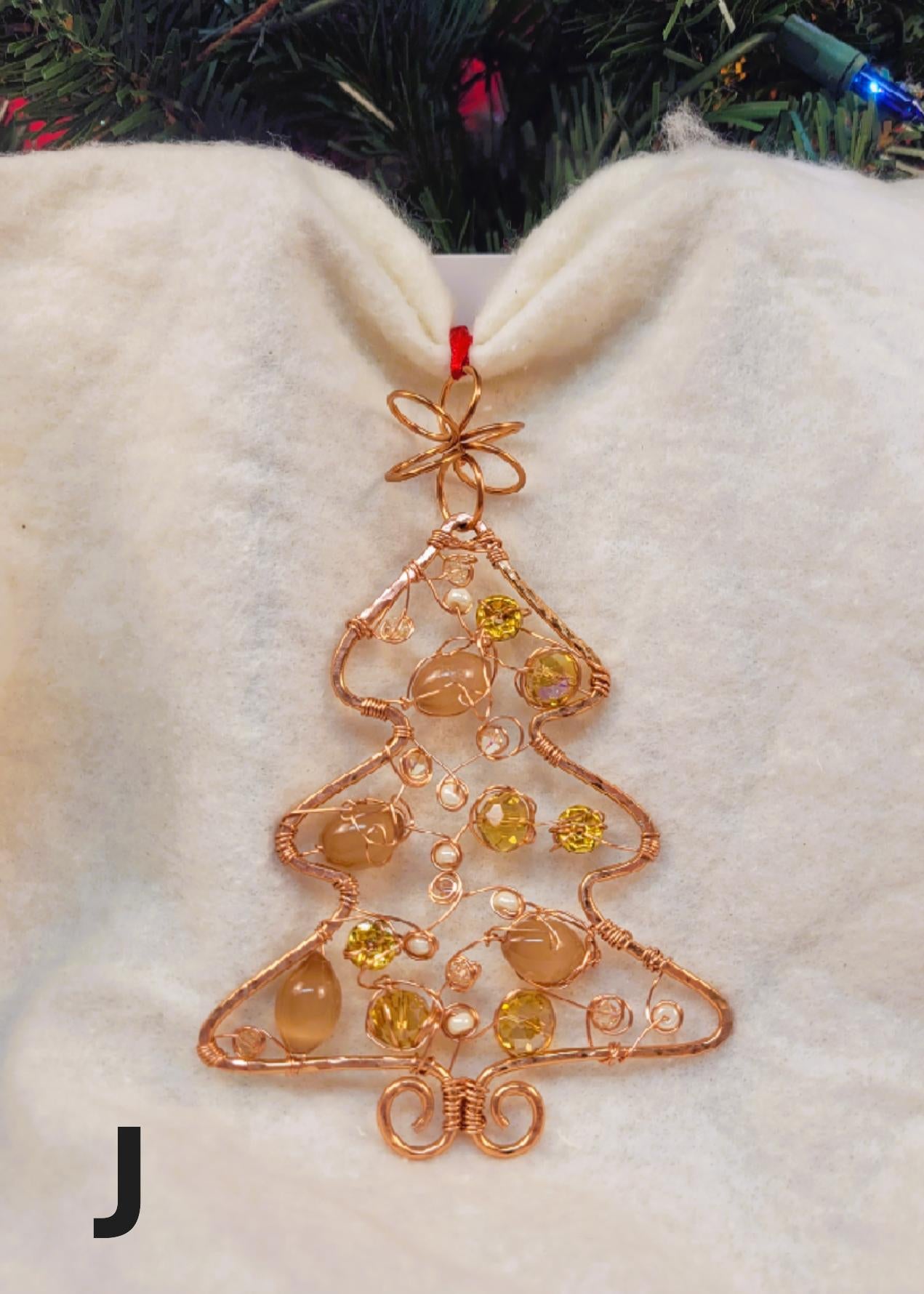 Hand Crafted Wire Tree ornaments