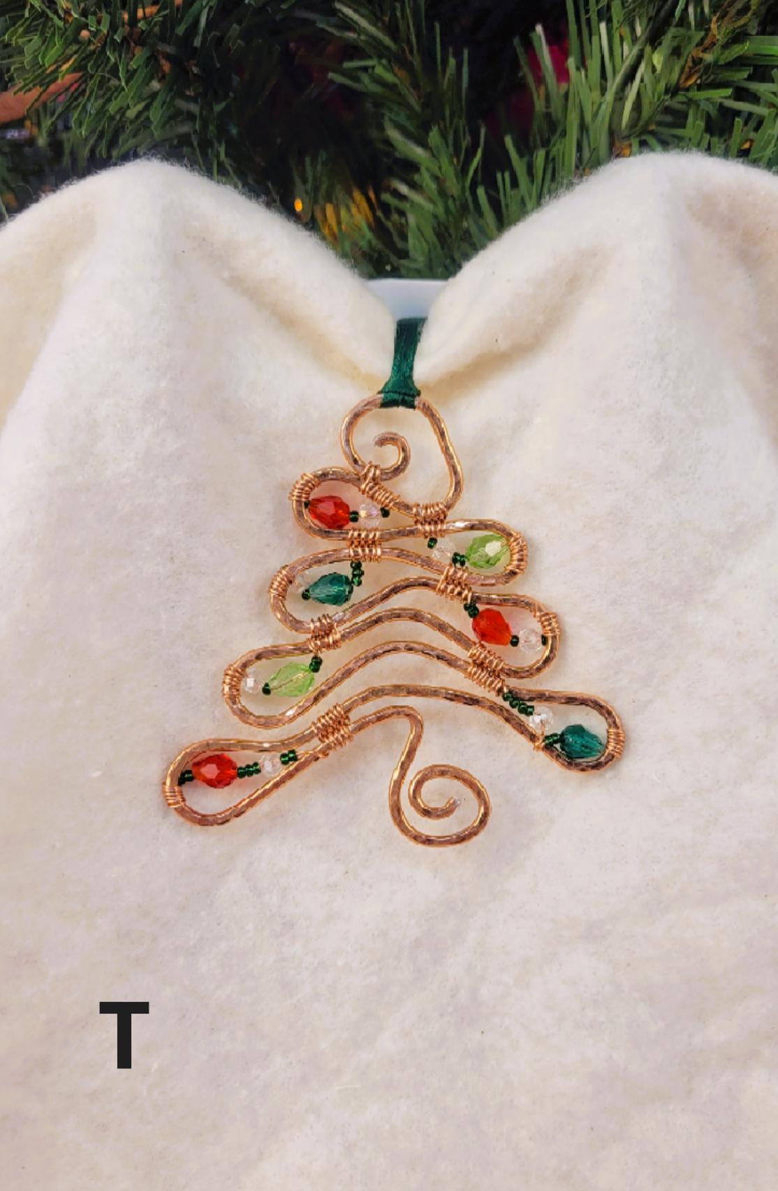 Hand Crafted Wire Tree ornaments