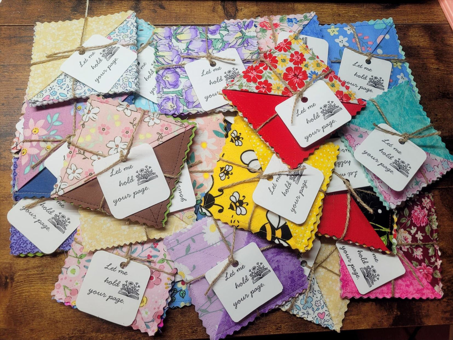 Fabric Corner Bookmark, 2 pack