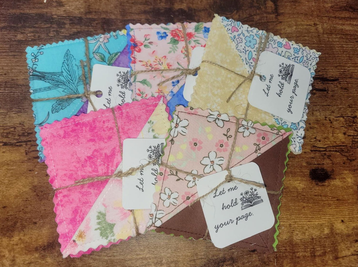 Fabric Corner Bookmark, 2 pack