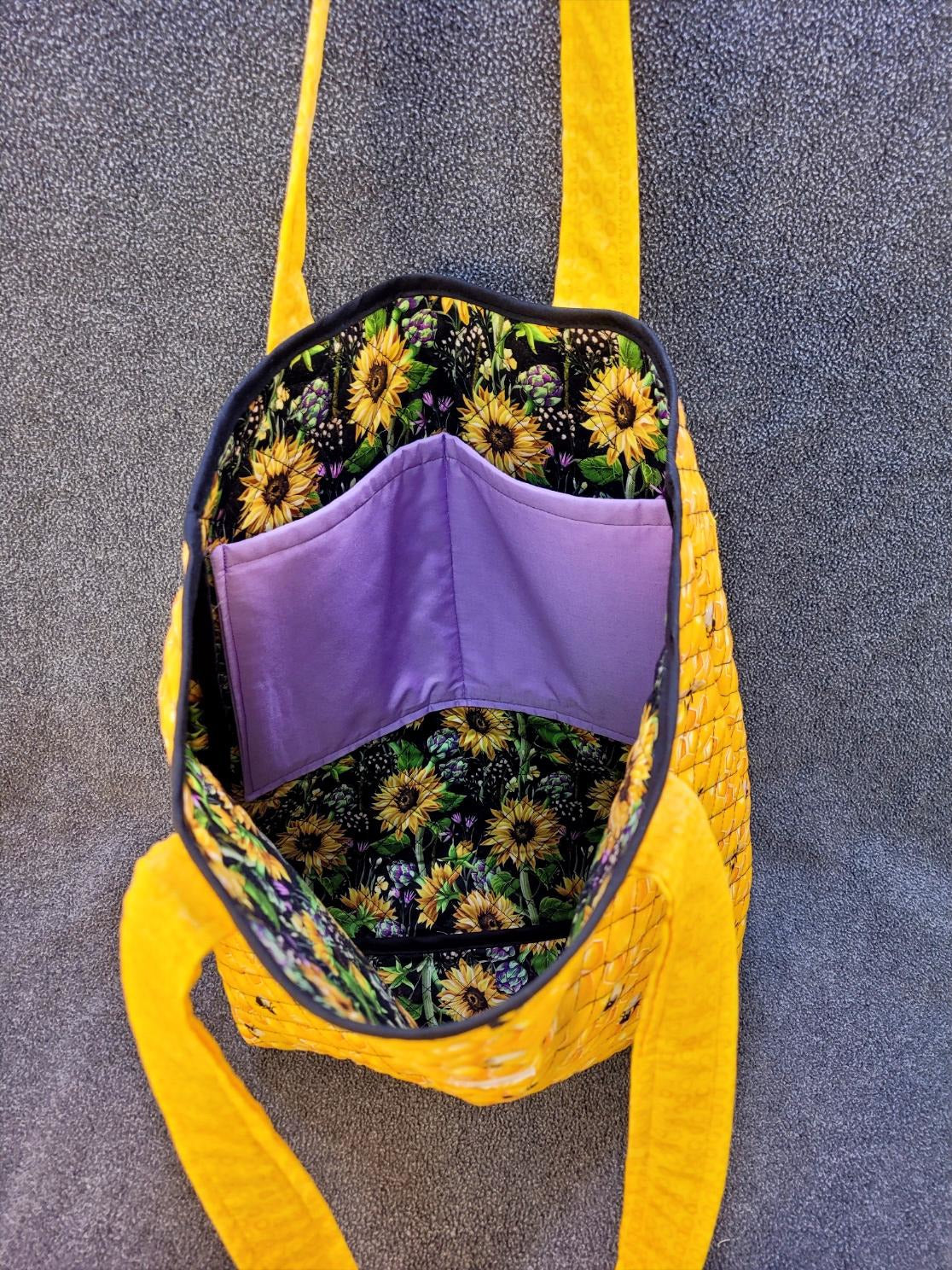 Busy as a bee Sunflower tote