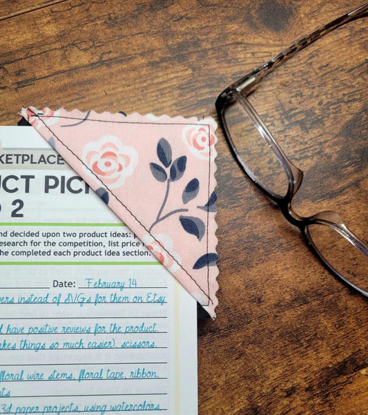 Fabric Corner Bookmark, 2 pack