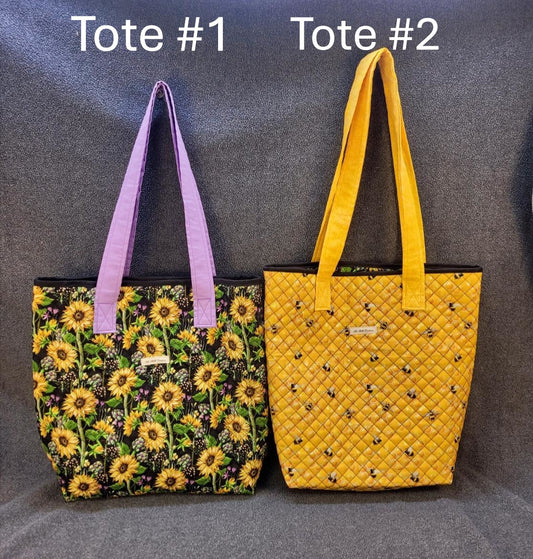 Busy as a bee Sunflower tote