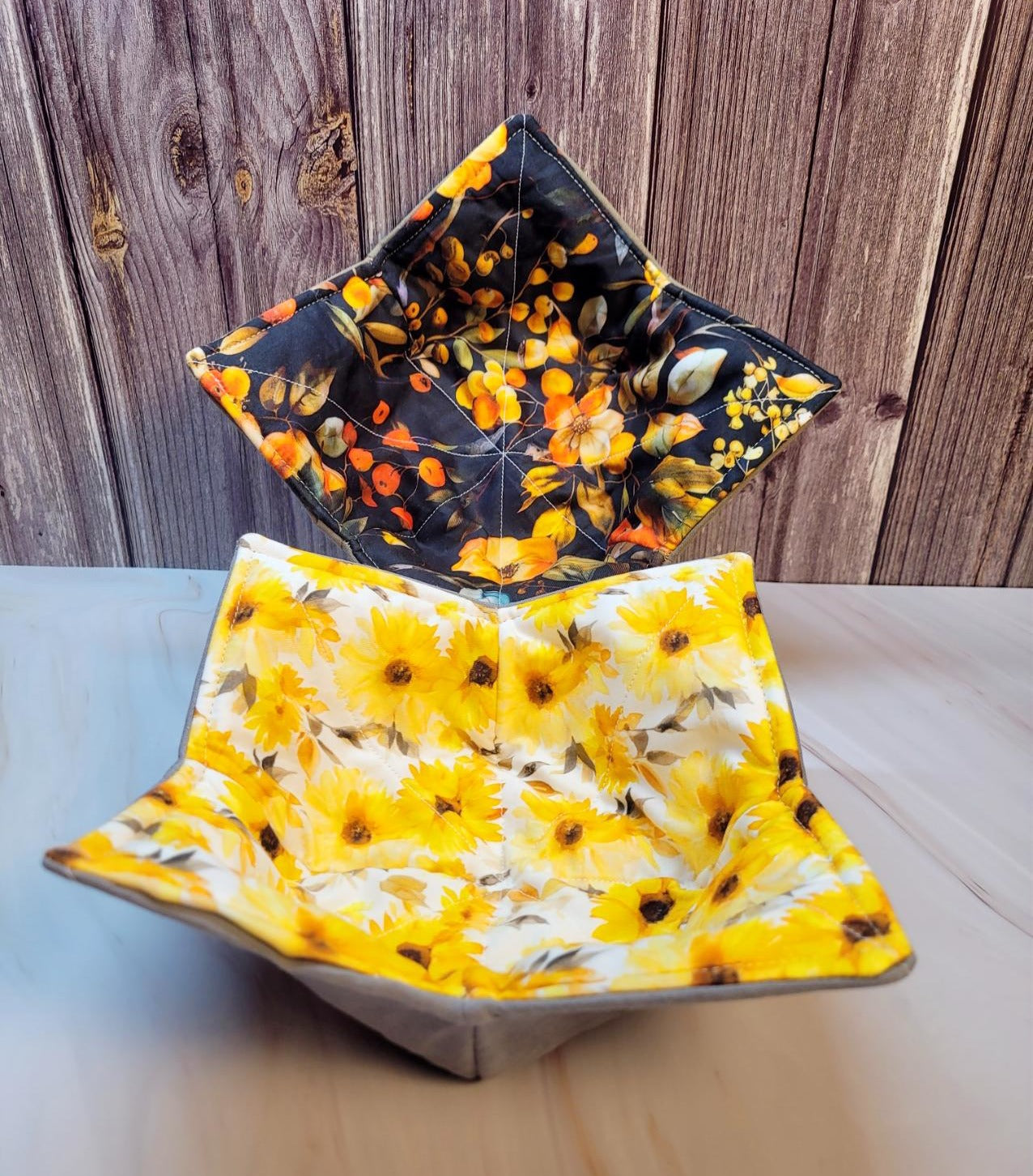 Quilted Fabric Bowl Cozy, set #7