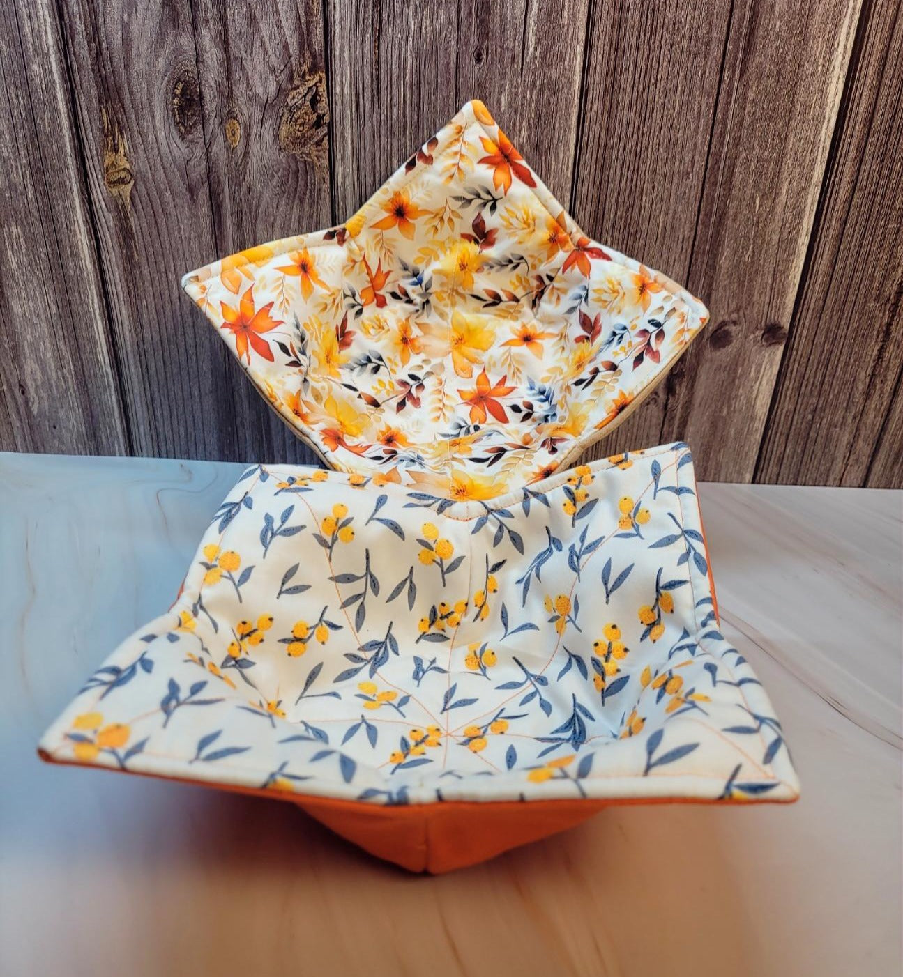 Quilted Fabric Bowl Cozy, set #12