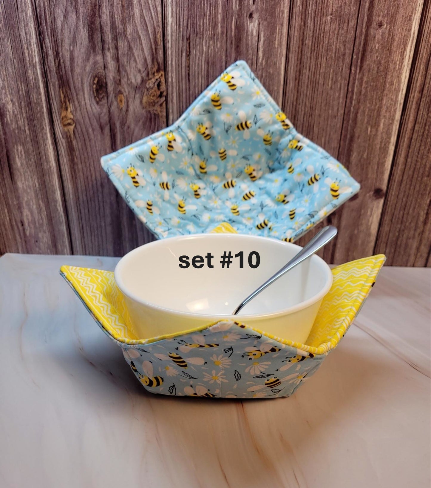 Quilted Fabric Bowl Cozy, set #10