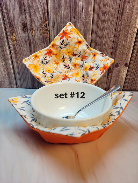 Quilted Fabric Bowl Cozy, set #12