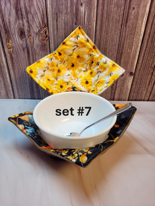 Quilted Fabric Bowl Cozy, set #7