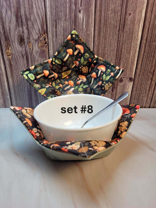 Quilted Fabric Bowl Cozy, set #8