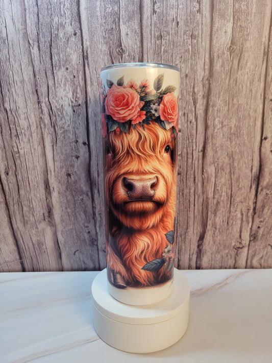 Highland Cow insulated 30 oz. steel tumbler