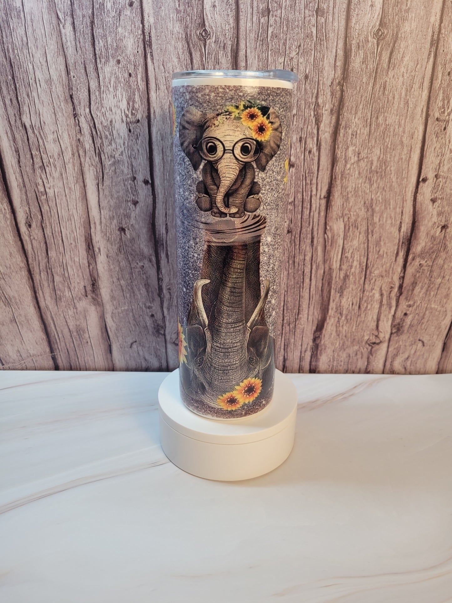 Never Give Up insulated 30 oz. steel tumbler