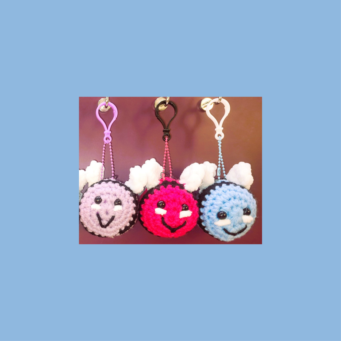 Mini Buzz Bee Keychains