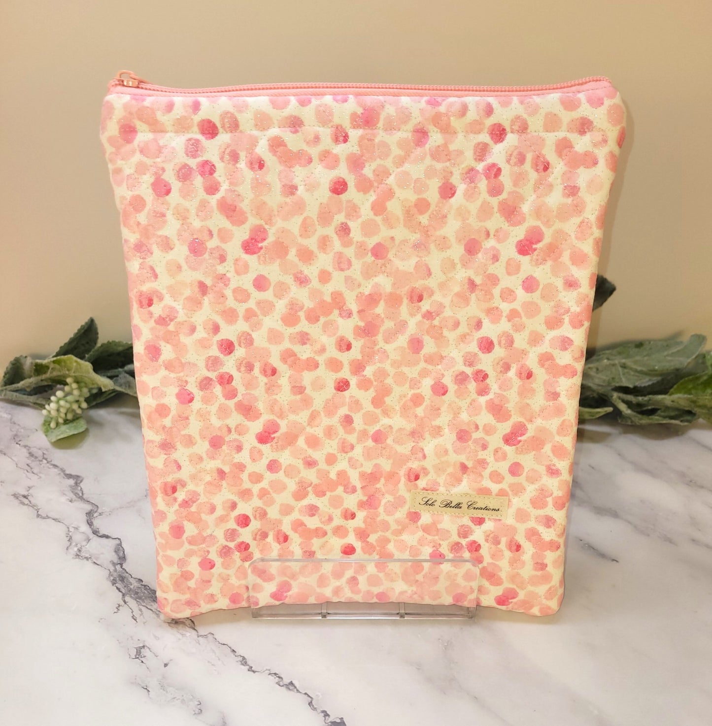Bubble Gum Bubbles quilted protective sleeve. size S