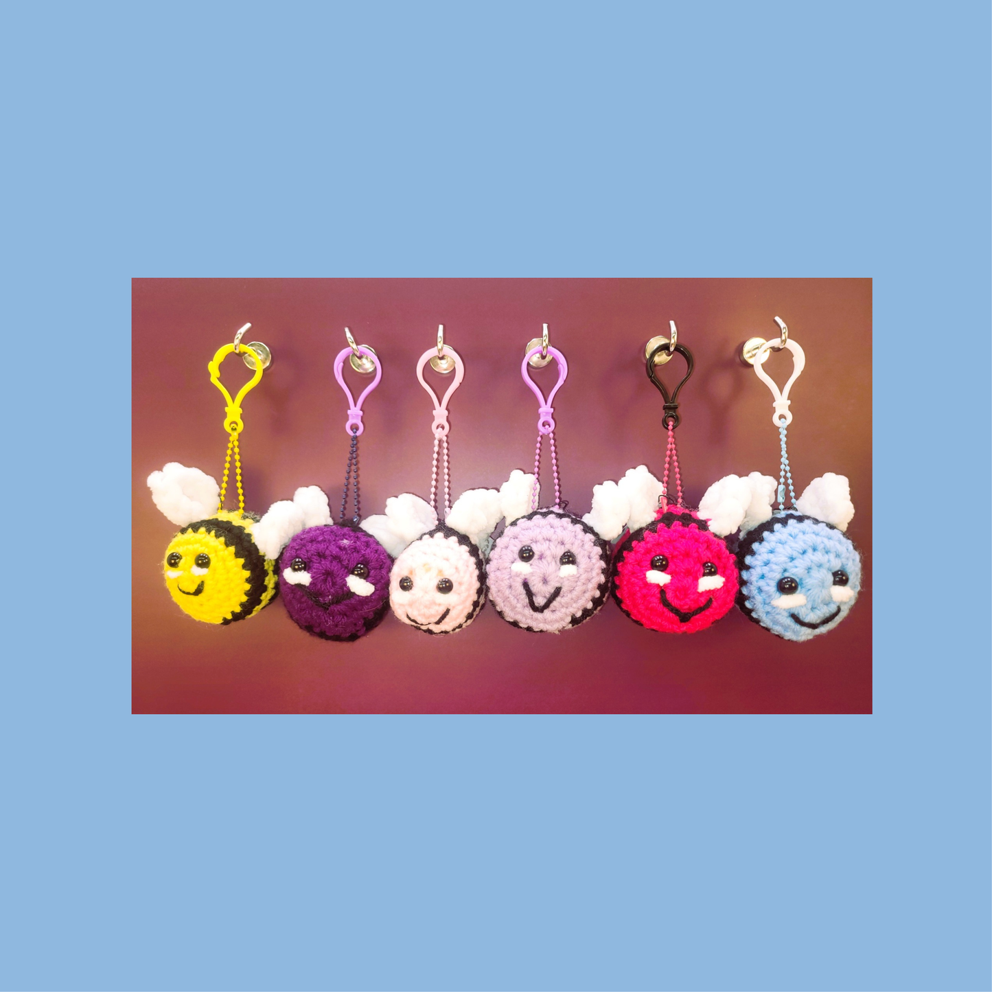 Mini Buzz Bee Keychains